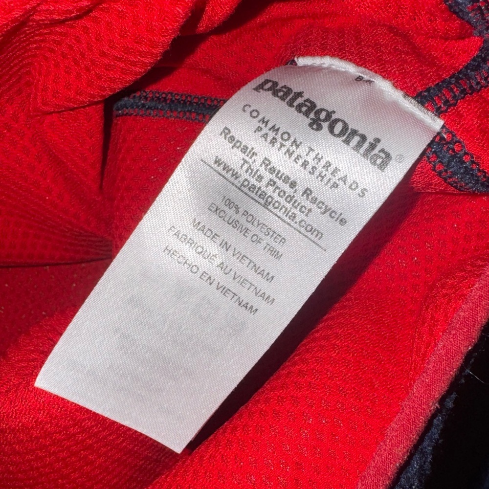 RARE PATAGONIA Men's Classic Retro-X® fleece navy & red zip up Jacket sz large - Picture 7 of 9
